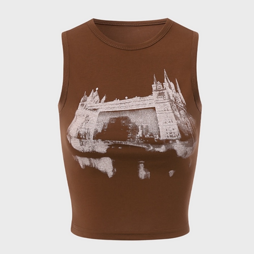 Sleeveless Crop Tank Top